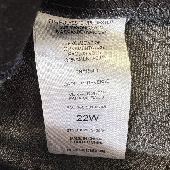 Democracy Pants Womens 22W Blue Ab Solution Plaid Skyrise Dark Academia Cropped - Picture 8 of 12